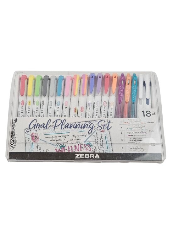 Zebra Other - Zebra Goal Planning Set 18 Ct Midliners Sarasa Clip Blen Retractable NIP